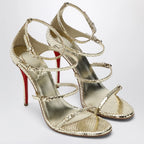 Christian Louboutin Gold leather high sandals