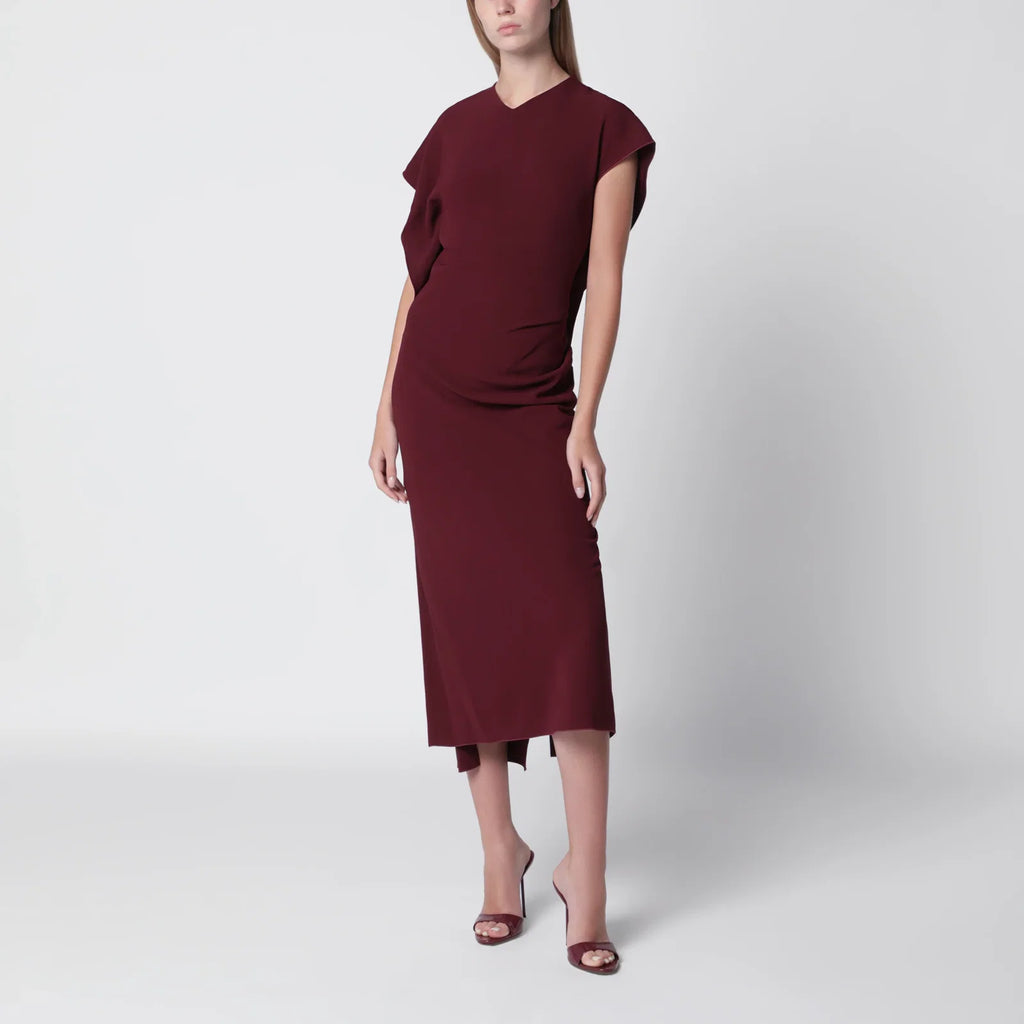 Victoria Beckham Victoria stretch cady ankle-length dress in cinnabar red