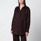 Victoria Beckham Virgin wool flannel shirt in acai