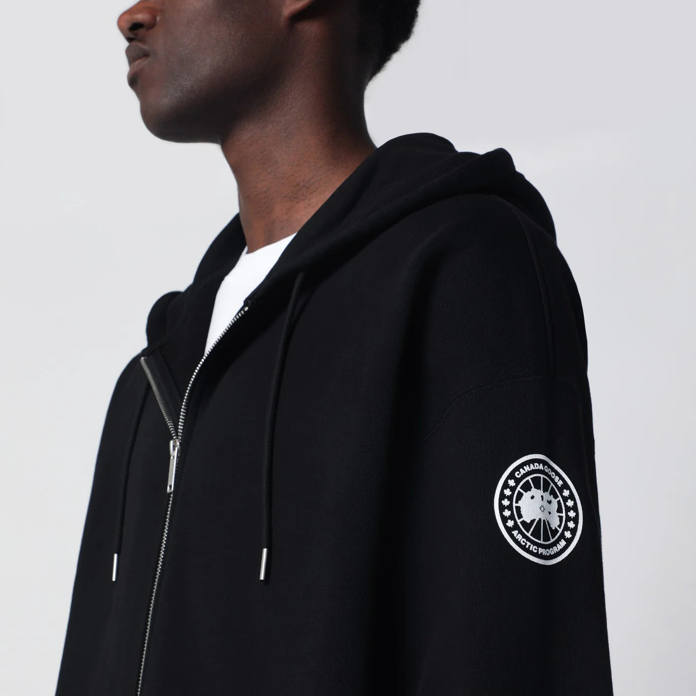 Canada Goose Black zip-up sweatshirt with logo