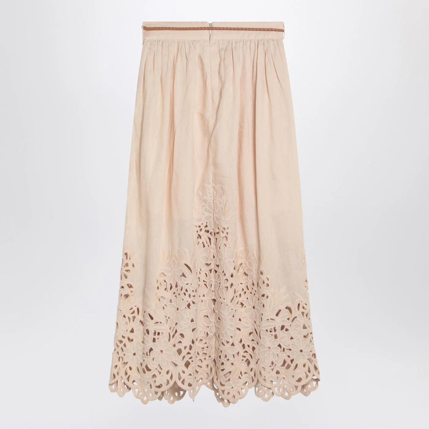 ZIMMERMANN Wylie cream colored midi skirt