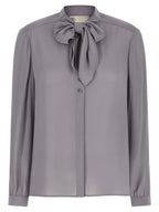 Tory Burch Georgette Bow Blouse