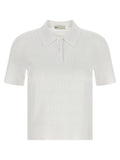 Tory Burch Pointelle Viscose Polo Shirt