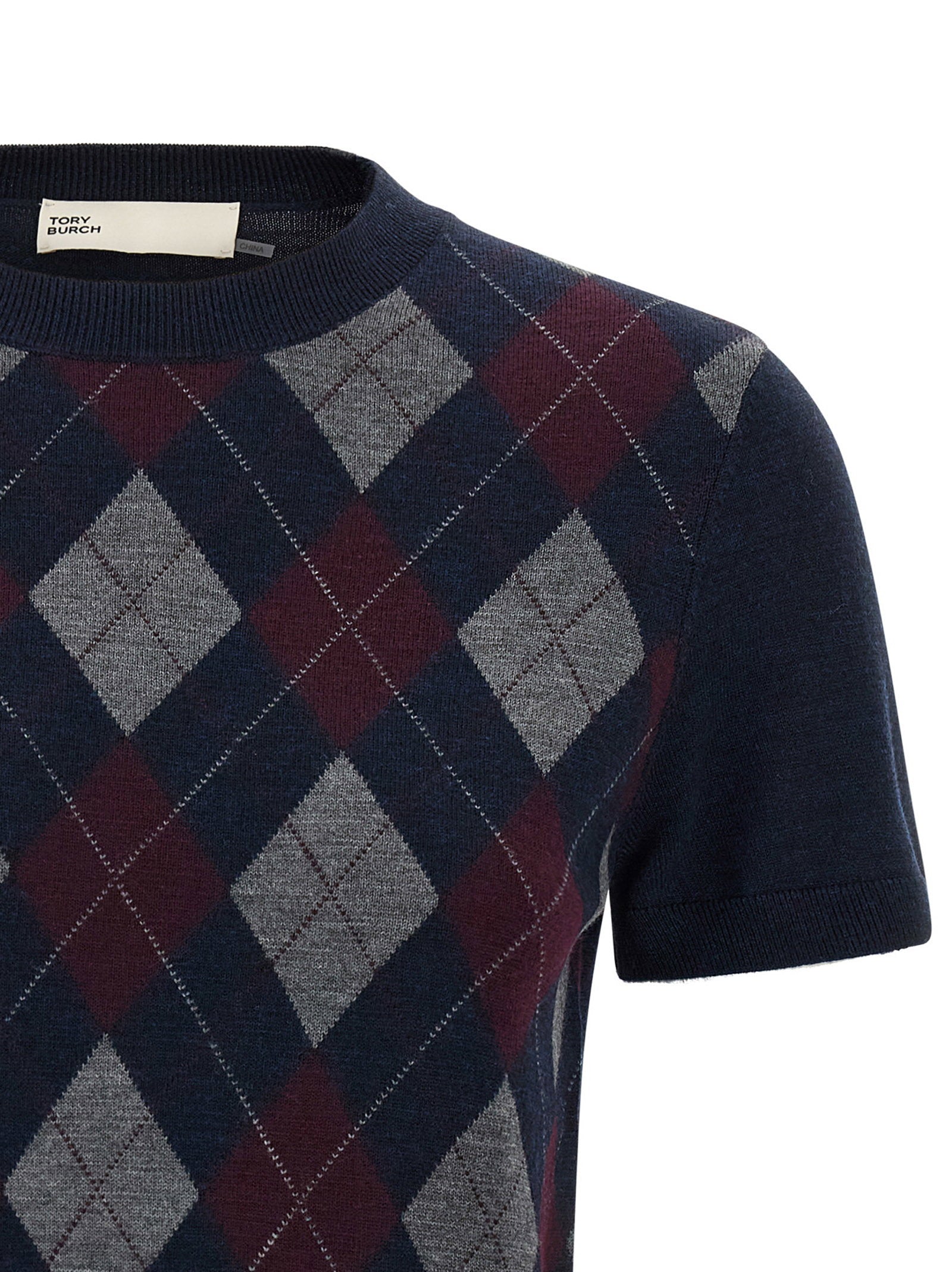 Tory Burch Argyle Sweater