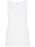 Saint Laurent semi-sheer Henley Tank Top