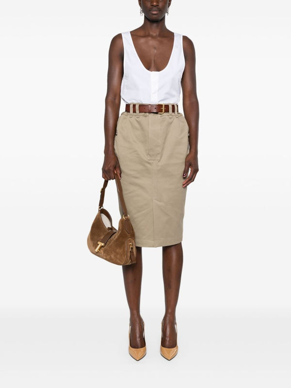 Saint Laurent semi-sheer Henley Tank Top