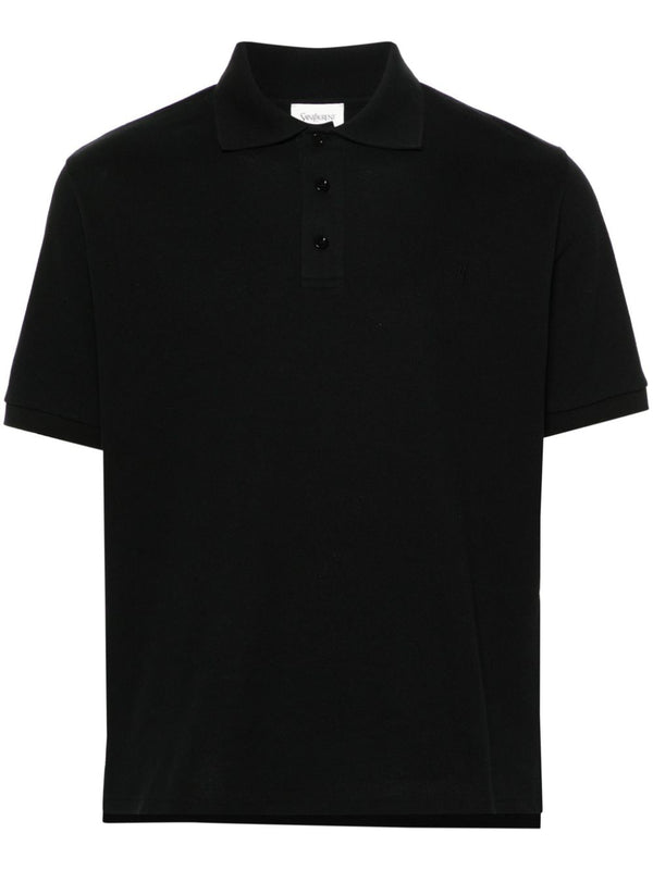 Saint Laurent Piquet cotton polo shirt