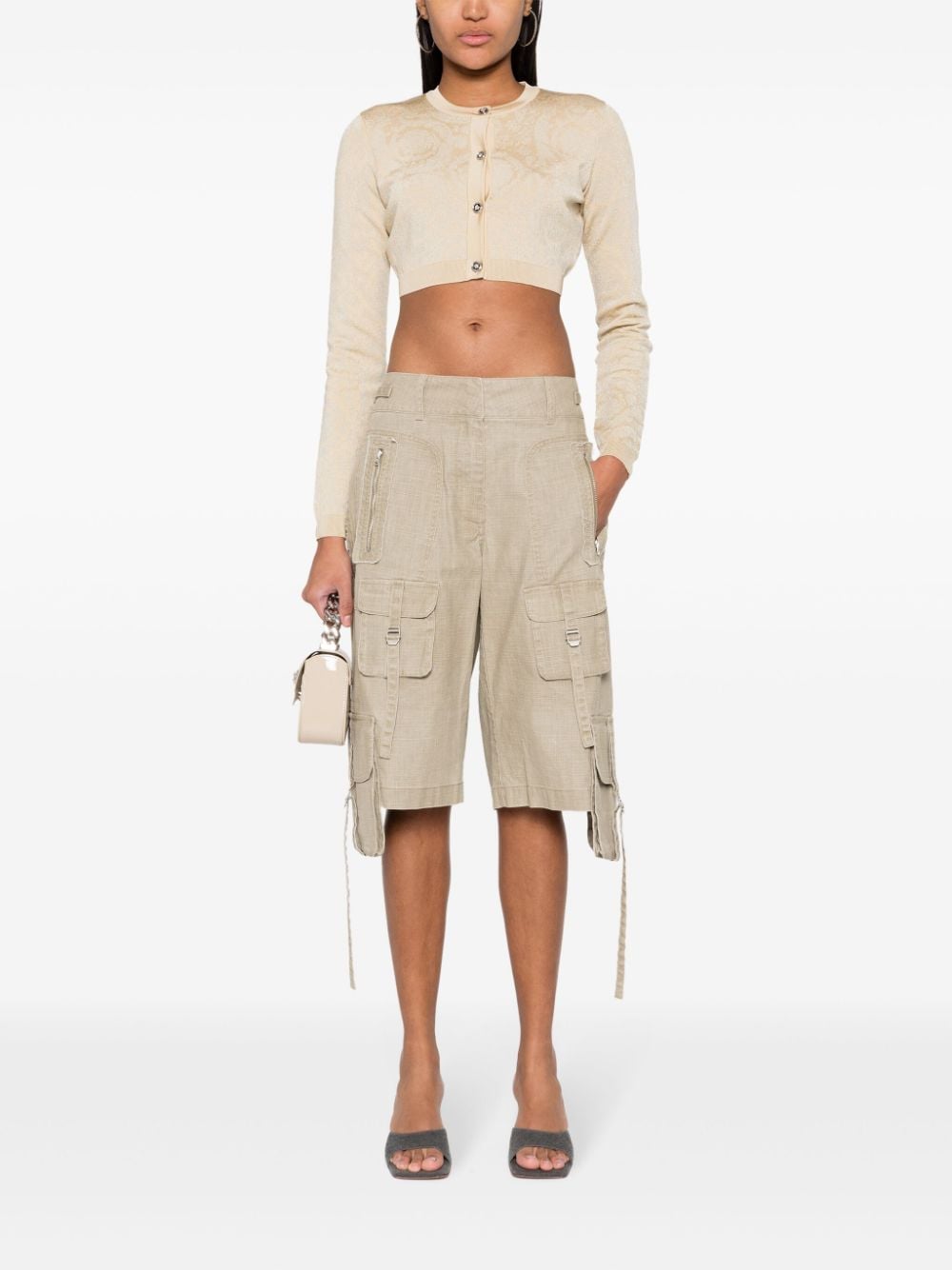 كارديغان قصير من تصميم Versace Barocco Lurex