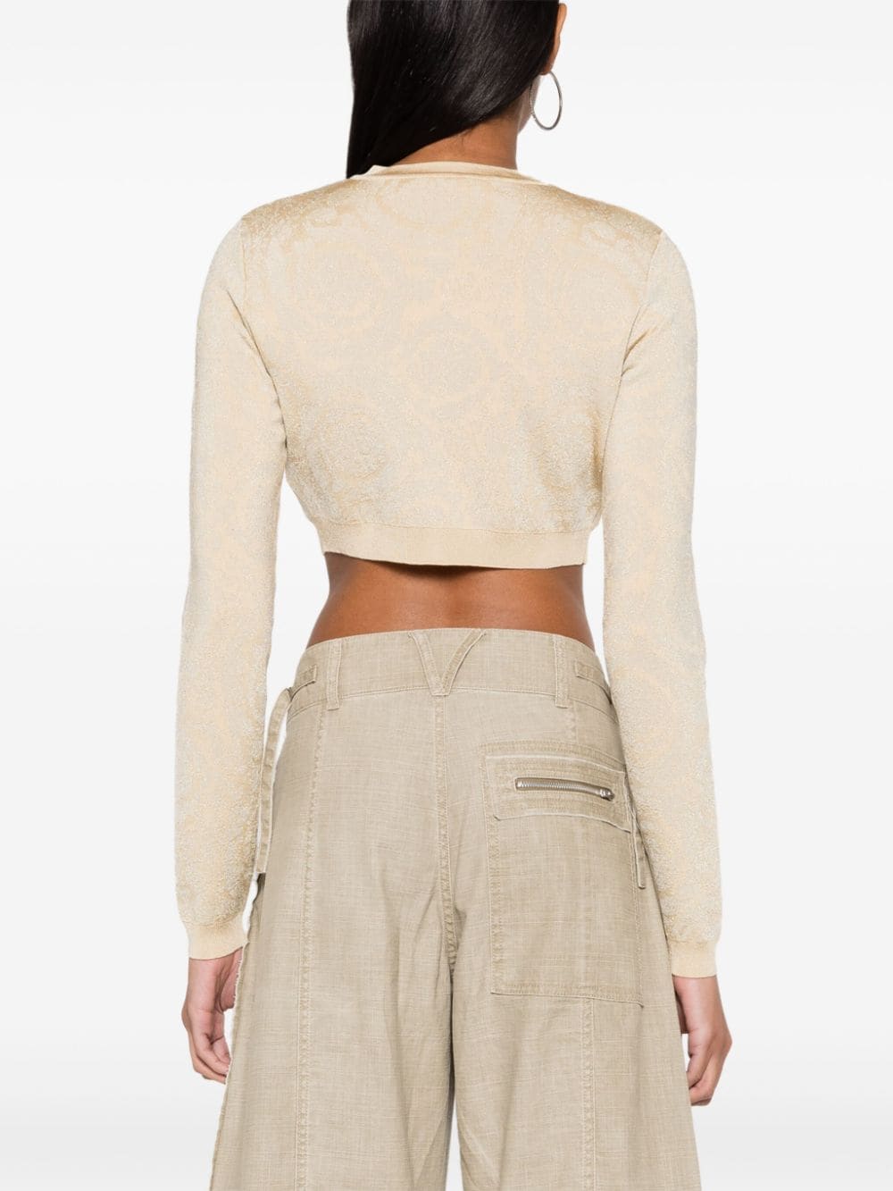 كارديغان قصير من تصميم Versace Barocco Lurex