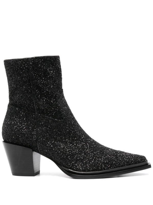 Jimmy Choo Cece Ab Glitter Ankle Boots 60mm
