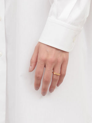 Maison Margiela logo-engraved band ring