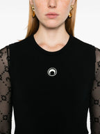 Marine Serre Crescent Moon-embroidered tank top