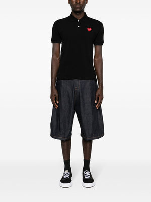 Comme Des Garcons Heart-patch polo shirt