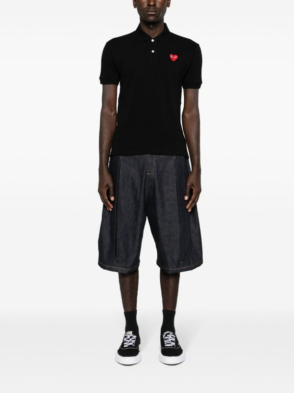 Comme Des Garcons Heart-patch polo shirt