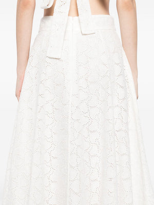 Zimmermann Crush embroidered midi skirt