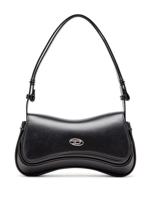Diesel Play-Semi gloss leather shoulder bag