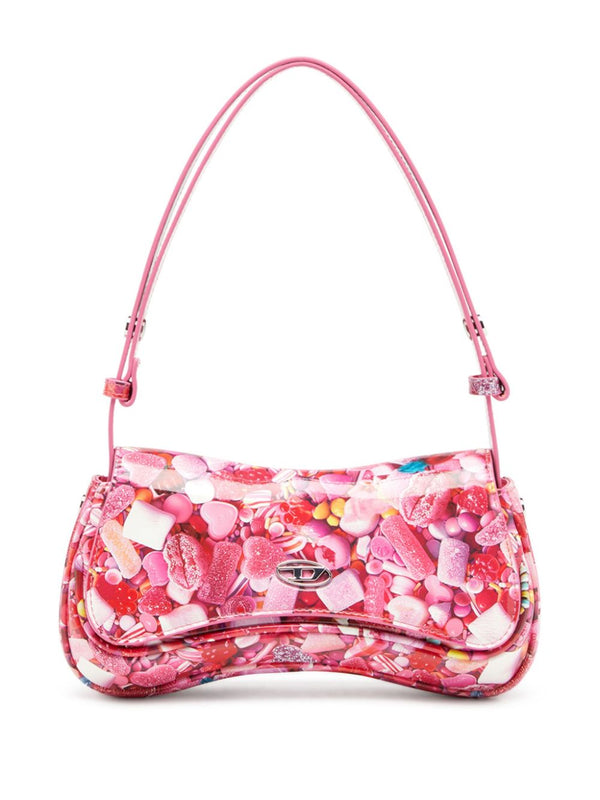 Diesel Play-Glossy clutch with print