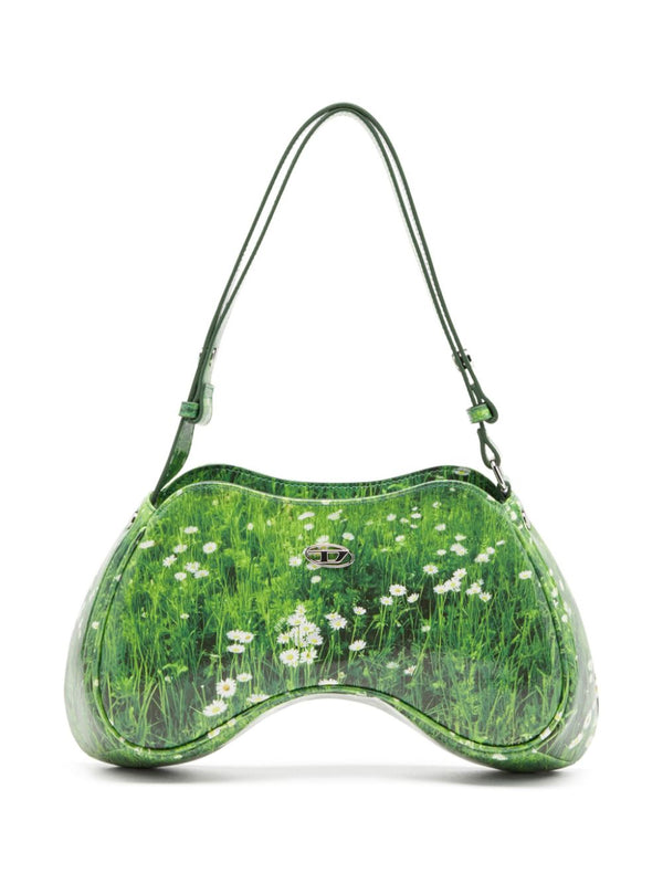 Diesel Play-Glossy shoulder bag with print
