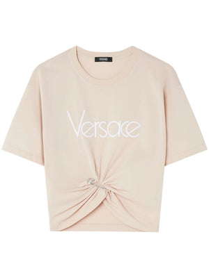 Versace 1978 Re-Edition Logo Safety Pin Short T-Shirt