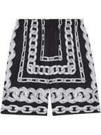 Versace Medusa Chains Silk Shorts