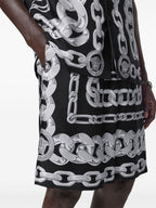 Versace Medusa Chains Silk Shorts