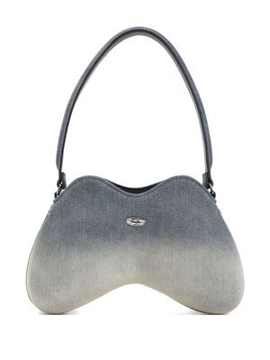 Diesel double-d denim shoulder bag