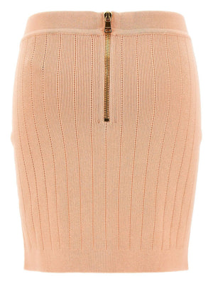 Balmain knitted mini skirt
