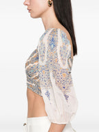 بلوزة بتصميم مطوي من زيمرمان