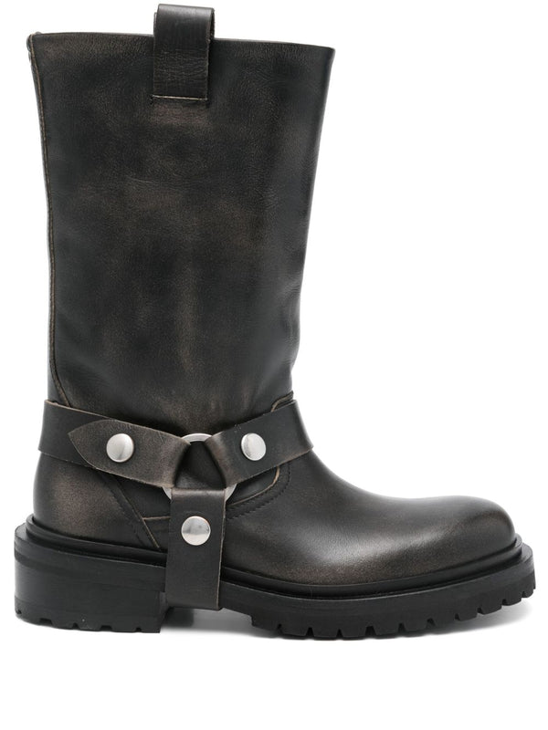 Golden Goose leather biker boots
