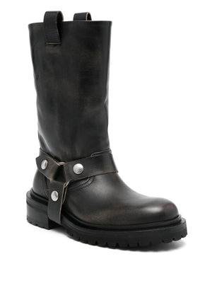Golden Goose leather biker boots