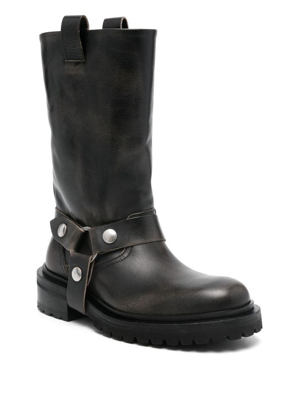 Golden Goose leather biker boots