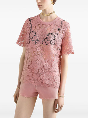 Dolce & Gabbana corded lace short sleeved T-shirt