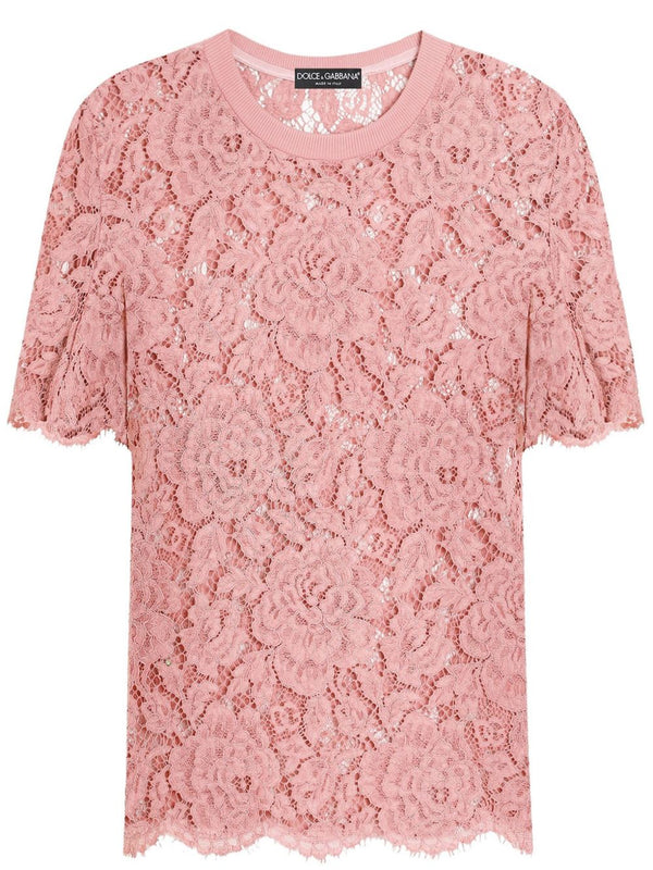 Dolce & Gabbana corded lace short sleeved T-shirt