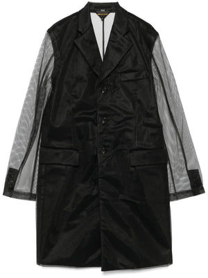 Comme Des Garcons Mesh-overlay coat