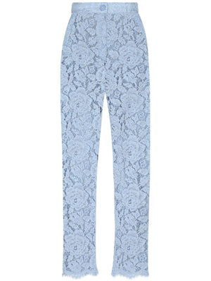 Dolce & Gabbana Embroidered Lace Trousers