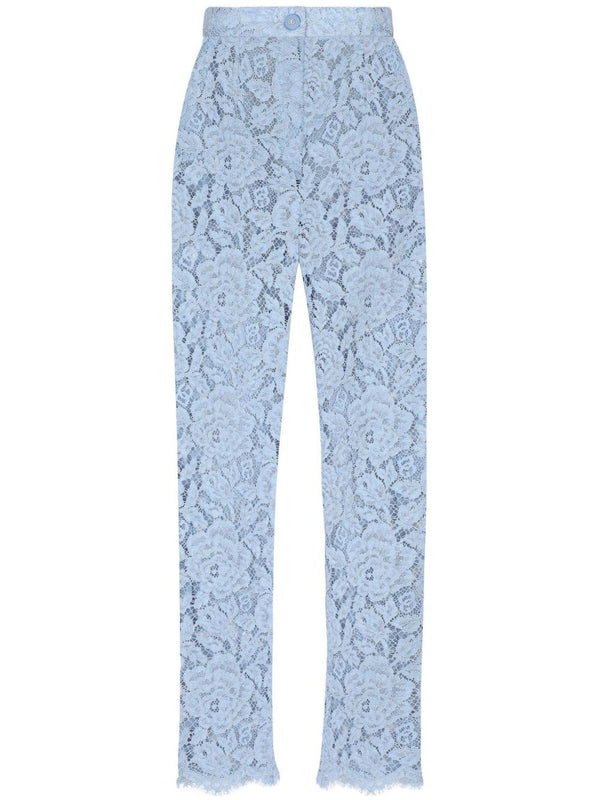 Dolce & Gabbana Embroidered Lace Trousers