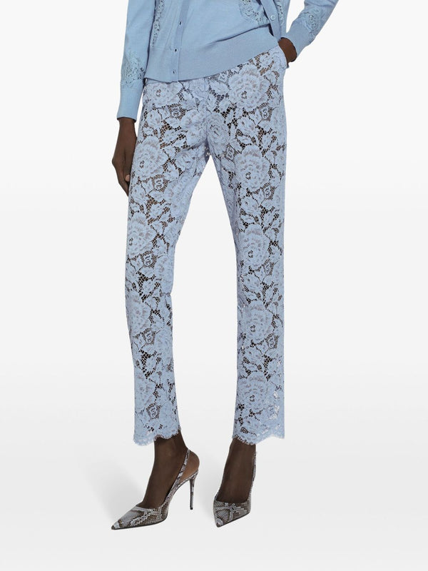 Dolce & Gabbana Embroidered Lace Trousers
