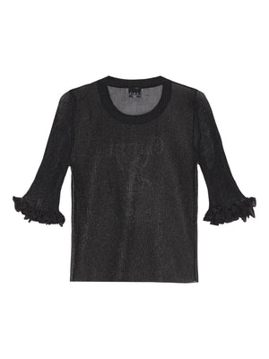 Ganni Sheer Jacquard Top