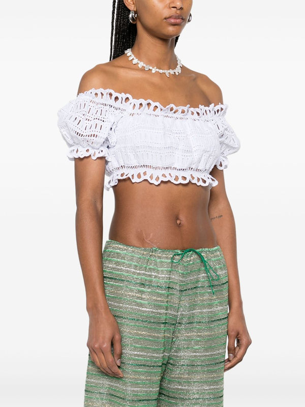 Ermanno Scervino Off-shoulder Lace-detail top