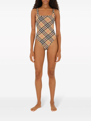 Burberry check-pattern swimsuit