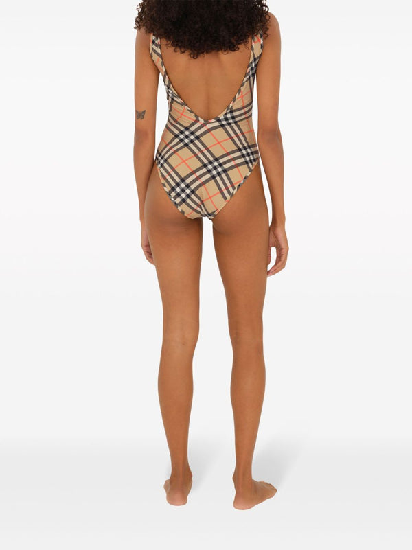 Burberry check-pattern swimsuit