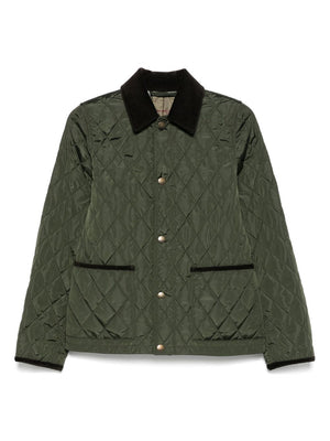 Burberry Quilted blazer corduroy collar