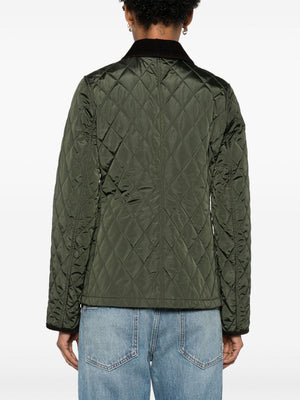 Burberry Quilted blazer corduroy collar