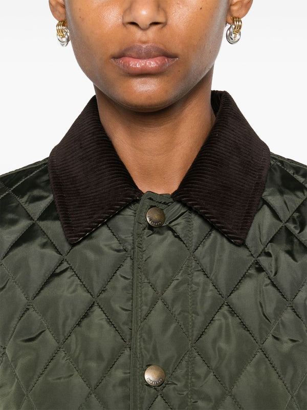 Burberry Quilted blazer corduroy collar