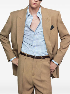 Saint Laurent Natural Blazer Structured Wool