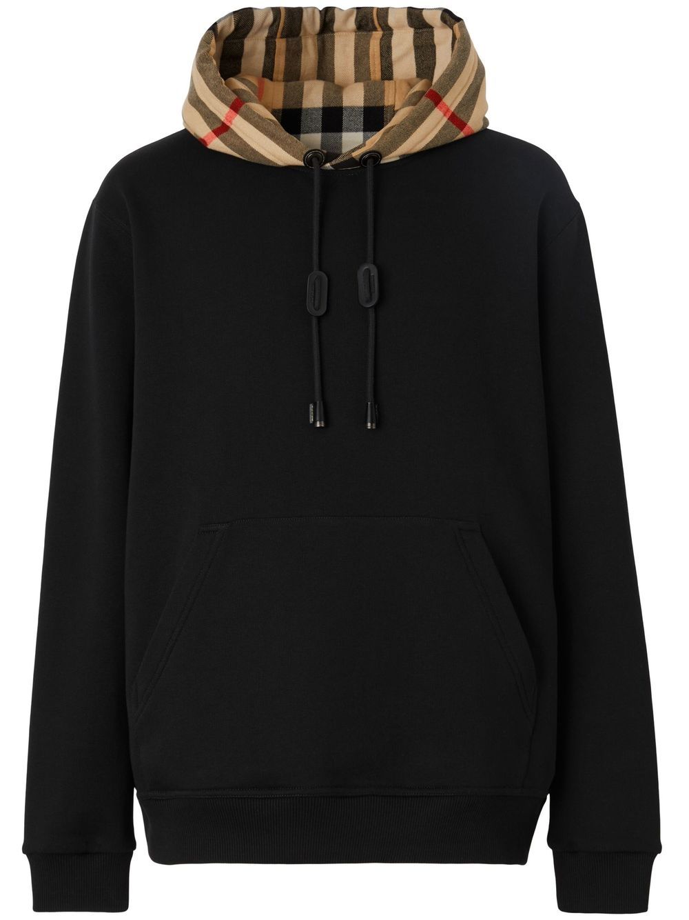 Burberry Check Cotton Blend Zip-Up Hoodie