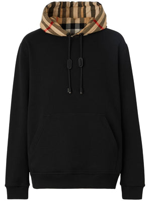 Burberry Check Cotton Blend Zip-Up Hoodie