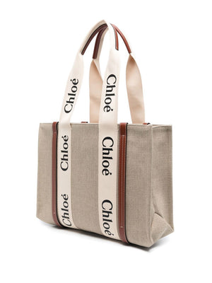 Chloé Woody canvas medium tote bag