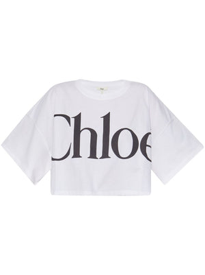 Chloé Logo-print crop top