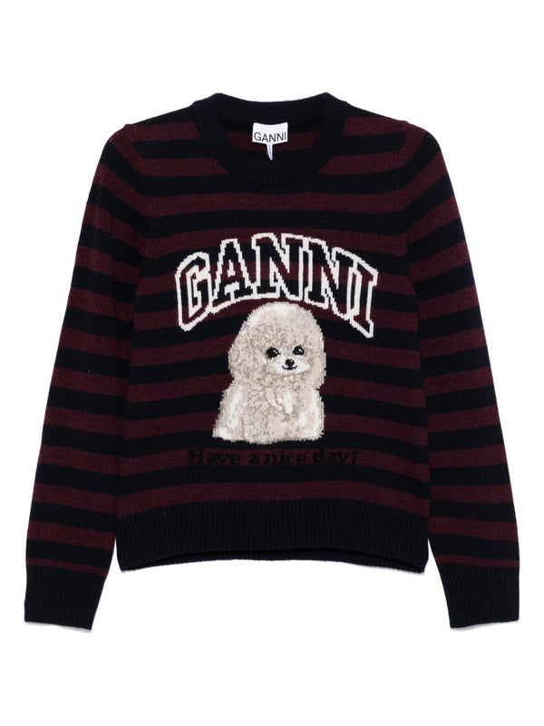 GANNI Sweaters Bordeaux